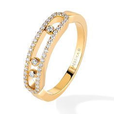 Messika Baby Move 1/4ctw Diamond Pave Yellow Gold Ring | Size 7
