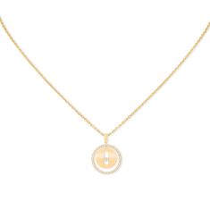 Messika Lucky Move PM 1/6ctw Diamond Yellow Gold Pendant Necklace