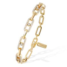 Messika Move Link 3/4ctw Diamond Multi Yellow Gold Bracelet