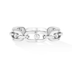 Messika Move Link Multi 1/10ctw Diamond White Gold Ring | Size 7