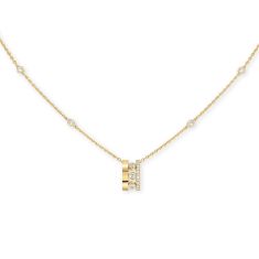 Messika Move Romane 1/3ctw Diamond Yellow Gold Pendant Necklace