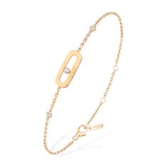 Messika Move Uno 1/20ctw Diamond Yellow Gold Bracelet