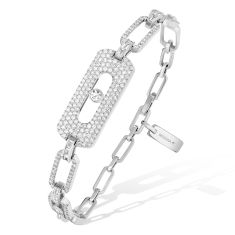 Messika My Move Link 1 7/8ctw Diamond Pave Chain White Gold Bracelet