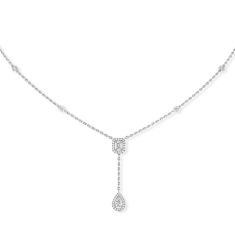 Messika My Twin Tie 1/3ctw Diamond White Gold Necklace