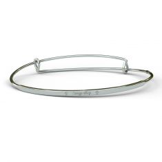 Metal Alchemist Alchemy for Armenia POSY Hayr Mer Expandable Bangle Bracelet | Sterling Silver