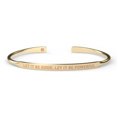 Metal Alchemist Let It Be Good Gold-Filled Wire Cuff Bracelet