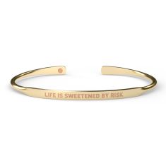 Metal Alchemist Life Is Sweeter By Risk Gold-Filled Wire Cuff Bracelet