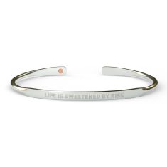 Metal Alchemist Life Is Sweeter By Risk Sterling Silver Wire Cuff Bracelet