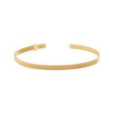 Metal Alchemist Moldable Mesh Cuff Bracelet | 14k Yellow Gold | 4mm