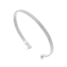 Metal Alchemist Moldable Mesh Cuff Bracelet | Sterling Silver | 4mm
