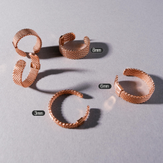 Metal Alchemist Moldable Mesh Ring | Gold-Plated | 8mm