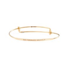 Metal Alchemist POSY Go Forward Bravely Expandable Bangle Bracelet | Gold-Filled