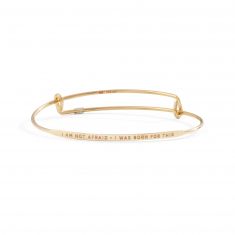 Metal Alchemist POSY I Am Not Afraid I Was Born For This Expandable Bangle Bracelet | Gold-Filled