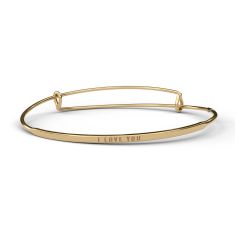 Metal Alchemist POSY I LOVE YOU Gold-Filled Expandable Bangle Bracelet