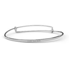 Metal Alchemist POSY I Love You Mom Expandable Bangle Bracelet | Sterling Silver
