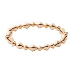 Metal Alchemist Precious Metal Gold-Filled Beaded Trumpet and Sphere Stretch Bracelet