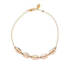 Metal Alchemist Precious Metals Gold-Filled Barrel Beaded Bracelet