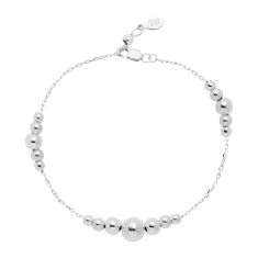 Metal Alchemist Precious Metals Graduated Beaded Sterling Silver Bracelet