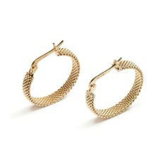 Metal Alchemist Woven Armor 23mm Gold-Filled Hoop Earrings