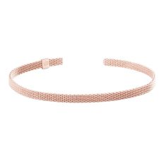 Metal Alchemist Woven Armor 4mm Rose Gold-Filled Cuff Bracelet