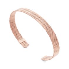 Metal Alchemist Woven Armor 8mm Rose Gold-Filled Cuff Bracelet