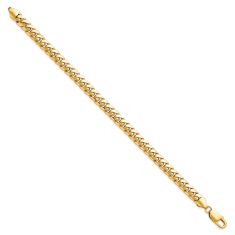 Miami Cuban 10k Yellow Gold Chain Bracelet 6.75mm