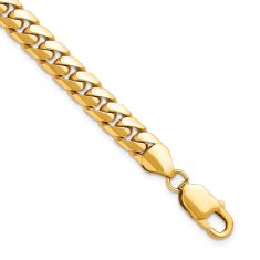 Miami Cuban 10k Yellow Gold Chain Bracelet 6.75mm