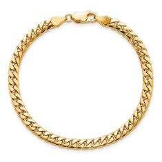 Miami Cuban 14k Yellow Gold Chain Bracelet 4.3mm