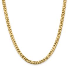Miami Cuban 14k Yellow Gold Chain Necklace 5.5mm