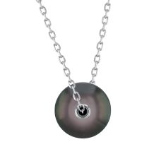 MIKIMOTO 10mm Black South Sea Cultured Pearl Necklace