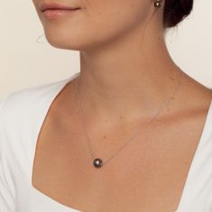 MIKIMOTO 10mm Black South Sea Cultured Pearl Necklace