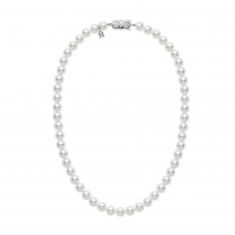 MIKIMOTO 7-7.5mm Akoya Cultured Pearl White Gold Strand Necklace