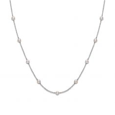 MIKIMOTO Akoya Cultured Pearl Station Necklace