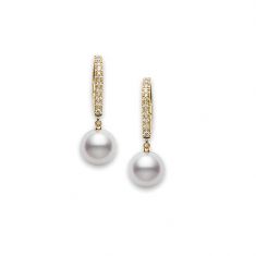 MIKIMOTO Classic Elegance Akoya Cultured Pearl Lever Back Earrings 1/10ctw