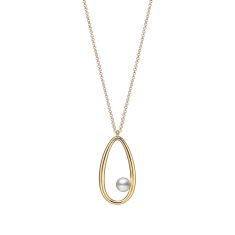 MIKIMOTO Moon Dew Akoya Cultured Pearl Pendant in Yellow Gold