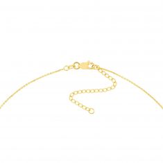 Mini East to West Cross Yellow Gold Pendant Necklace
