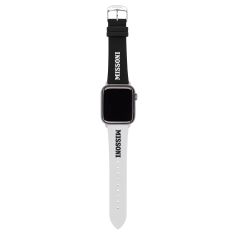 Missoni Lettering Apple Watch Strap White and Black Leather 42mm, 44mm, and 45mm - SLMW1017SG