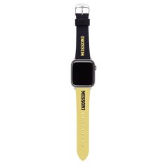 Missoni Lettering Apple Watch Strap Yellow and Black Leather 42mm, 44mm, and 45mm - SLMW1015SG