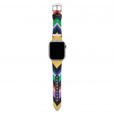 Missoni Zigzag Apple Watch Strap Multicolor Chevron Leather | 38mm, 40mm, & 41mm | SLMW1009FSL