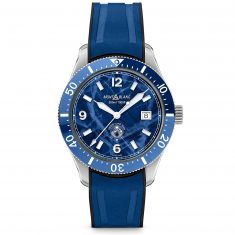 Montblanc 1858 Iced Sea Automatic Date Blue Rubber Strap Watch | 41mm | 129370