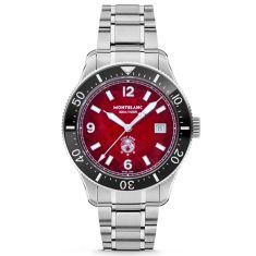 Montblanc Iced Sea Automatic Date Burgundy Dial Stainless Steel Watch 40mm - 132291