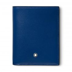 Montblanc Meisterstück Compact 6cc Blue Leather Wallet