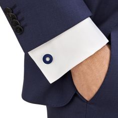 Montblanc PIX Stainless Steel and Blue Resin Cufflinks