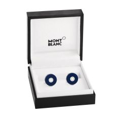 Montblanc PIX Stainless Steel and Blue Resin Cufflinks