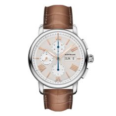 Montblanc Star Legacy Chronograph Day & Date Brown Leather Strap Watch | 43mm | 126080