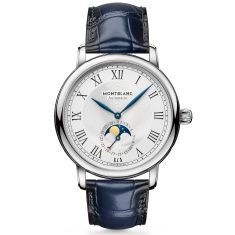 Montblanc Star Legacy Moonphase Blue Leather Strap Watch | 42mm | 126079