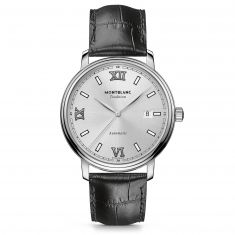 Montblanc Tradition Automatic Date Black Leather Strap Watch | 40mm | 127769