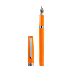 Montegrappa Armonia Fountain Pen, Steel, Orange - Medium Nib