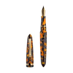 Montegrappa Venetia Fountain Pen, Havana Amber - Medium Steel Nib