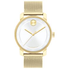 Movado BOLD Access White Dial Gold Ion-Plated Stainless Steel Watch 41mm - 3601077